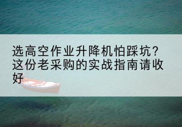 梁园高空作业升降机厂家推荐-选高空作业升降机怕踩坑？这份老采购的实战指南请收好